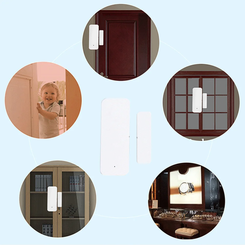 Tuya Smart WiFi Door Sensor Door Open/Closed Detector Home Alarm Security Protection Smart Life Control Via Alexa Google Home