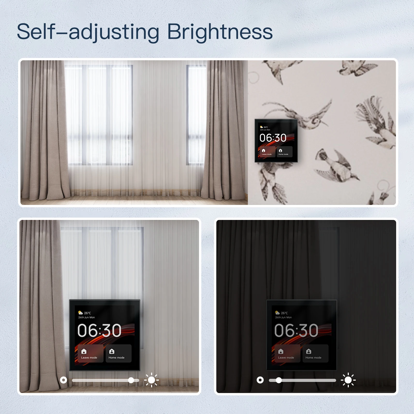 MOES Wifi Touch Center Control Panel，Tuya Screen， Bulid in Alexa Voice Control & ZigBee Gateway For Smart Scenes 4 Inches