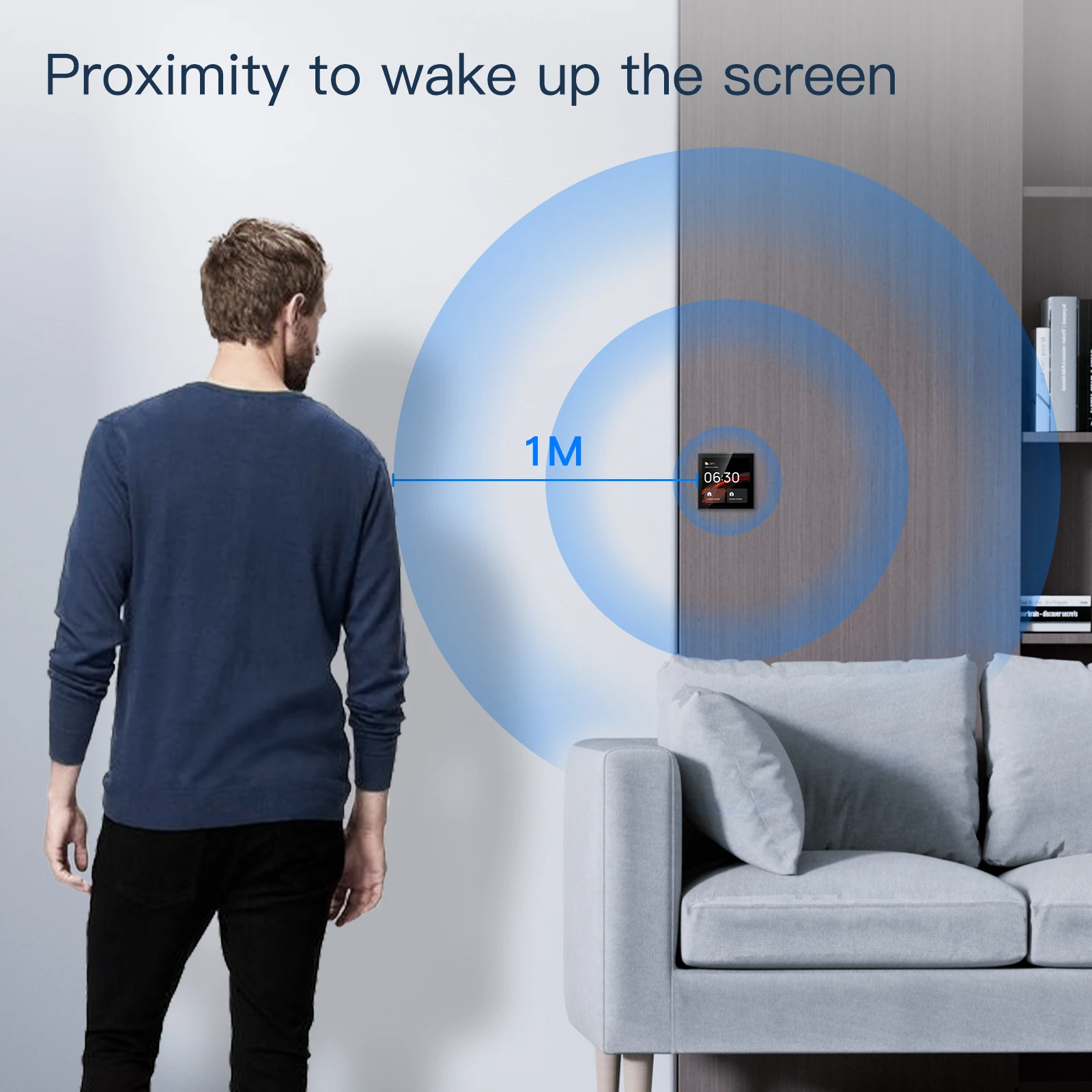 MOES Wifi Touch Center Control Panel，Tuya Screen， Bulid in Alexa Voice Control & ZigBee Gateway For Smart Scenes 4 Inches