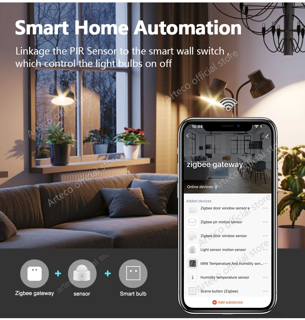 Tuya Zigbee Human Motion Sensor Smart Home Mini PIR Motion Sensor Infrared Detector Security Smart Life Works With Alexa Gateway