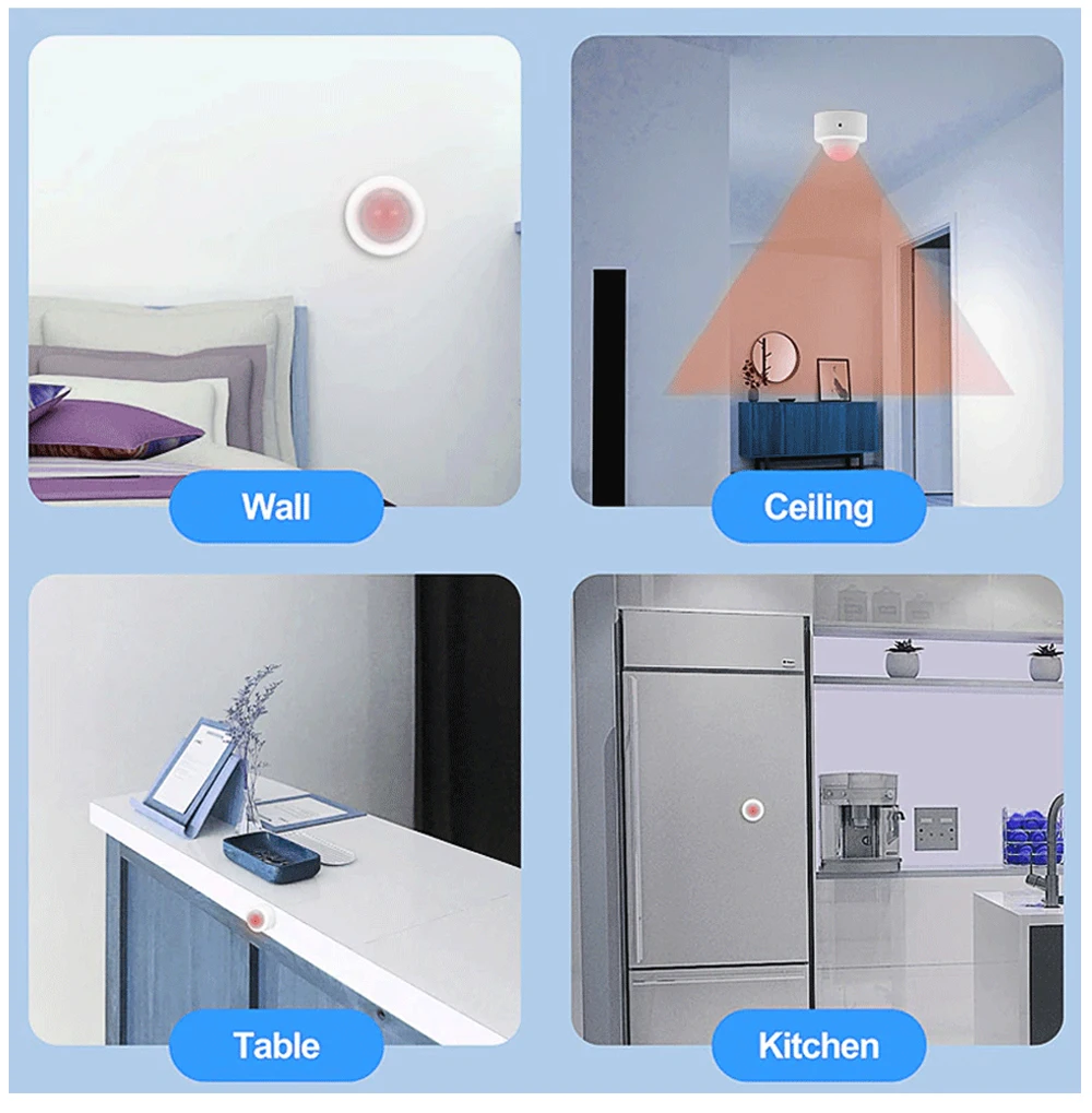 Tuya Zigbee Human Motion Sensor Smart Home Mini PIR Motion Sensor Infrared Detector Security Smart Life Works With Alexa Gateway