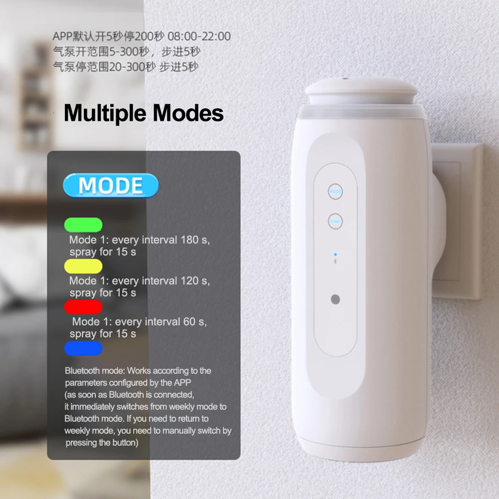 Alternative view of NAMSTE Portable Smart Diffuser Up to 300m³ Coverage Plug In Oil Diffuser For Essential Oils -For Home And Office Low Noise 32db