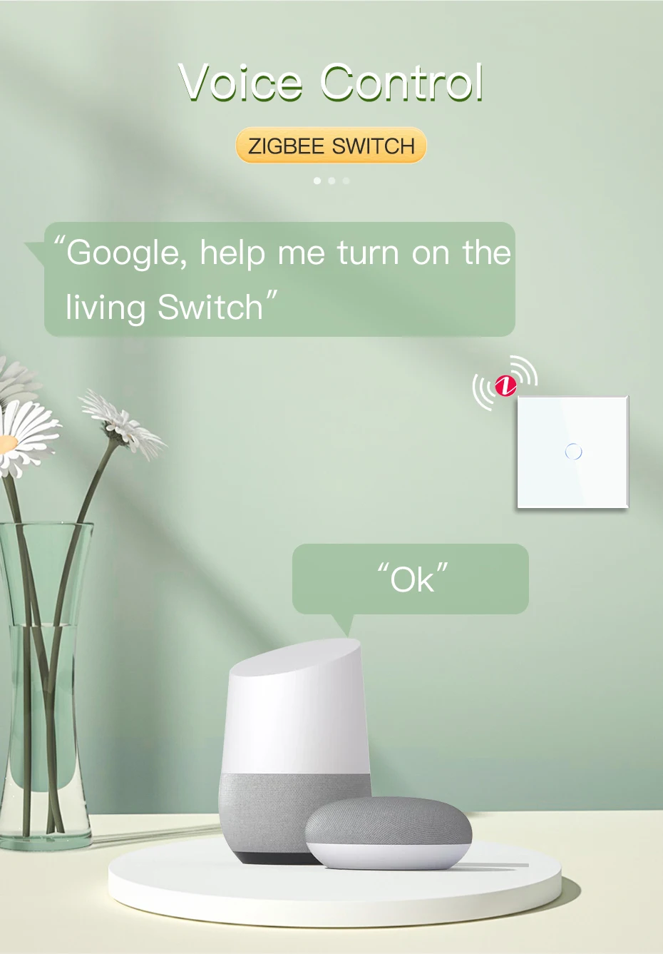 BSEED Smart Zigbee Switches 1/2/3Gang 1Way Intelligent Touch Light Switch Wall Sensor Switches Tuya Smart Life Google Alexa BSEED Smart Zigbee Switches 1/2/3Gang 1Way Intelligent Touch Light Switch Wall Sensor Switches Tuya Smart Life Google Alexa