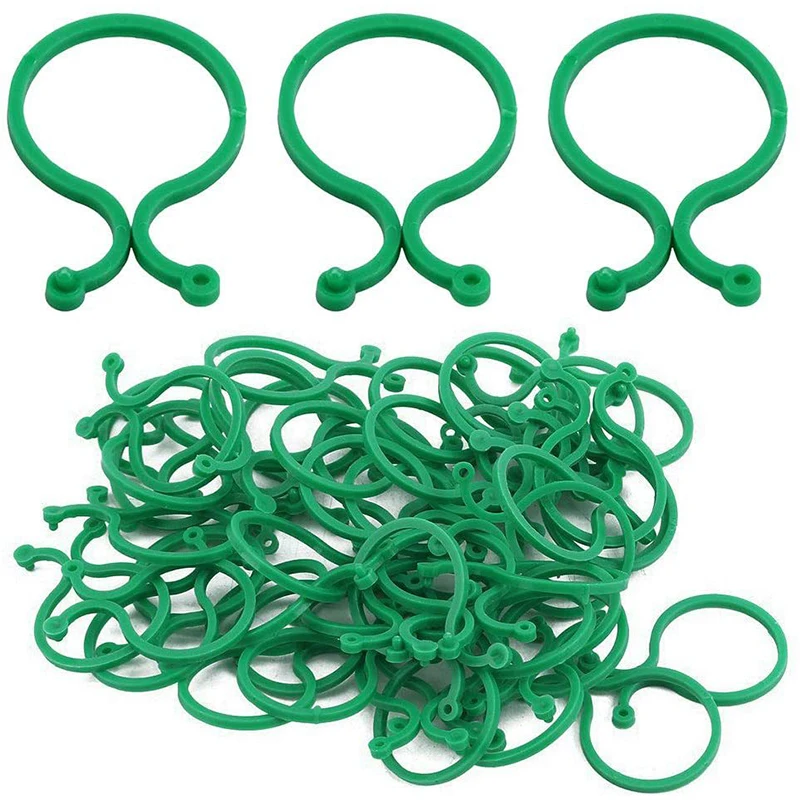 Alternative view of S/L Garden Vine Strapping Clips Plant Bundled Buckle Ring Holder Tomato Garden Plant Stand Tool 10-50Pcs  Garden Decor Acc