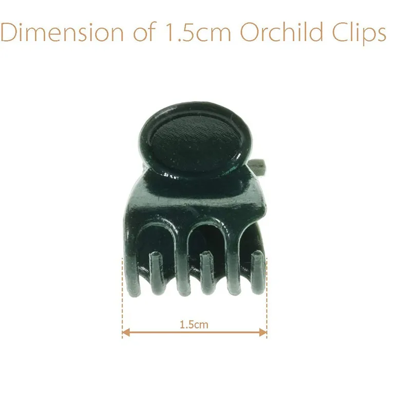 Alternative view of 50/100PCS 6-Claw Dark Green Plant Clips Orchid Flowers Support Clamp Climbing Vine Stem Clasp Tied Bundle Branch Garden Tool