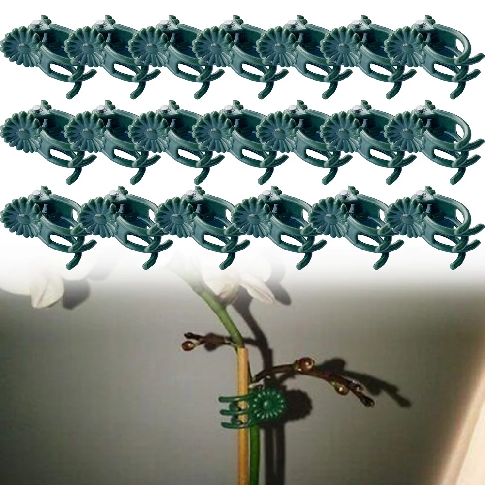 20pcs Garden Plant Clips Butterfly Orchid Clips Plant Support Stem Clamps Garden Flower Vine Plant Support Garden Tools