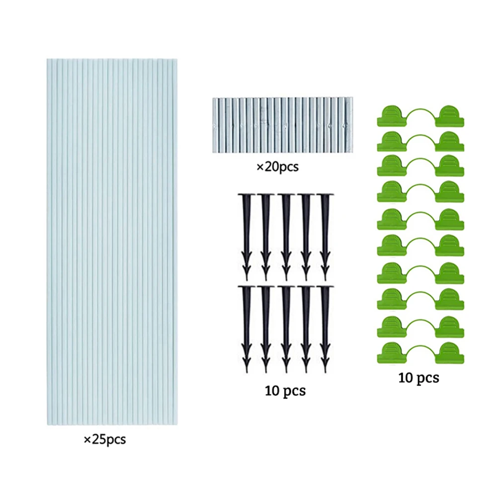Alternative view of Greenhouse Hoops Set Gardening Folding Fiber Rod Set Greenhouse Seedling Arch Shed Bracket Garden Plant Hoop Grow Tunnel Support