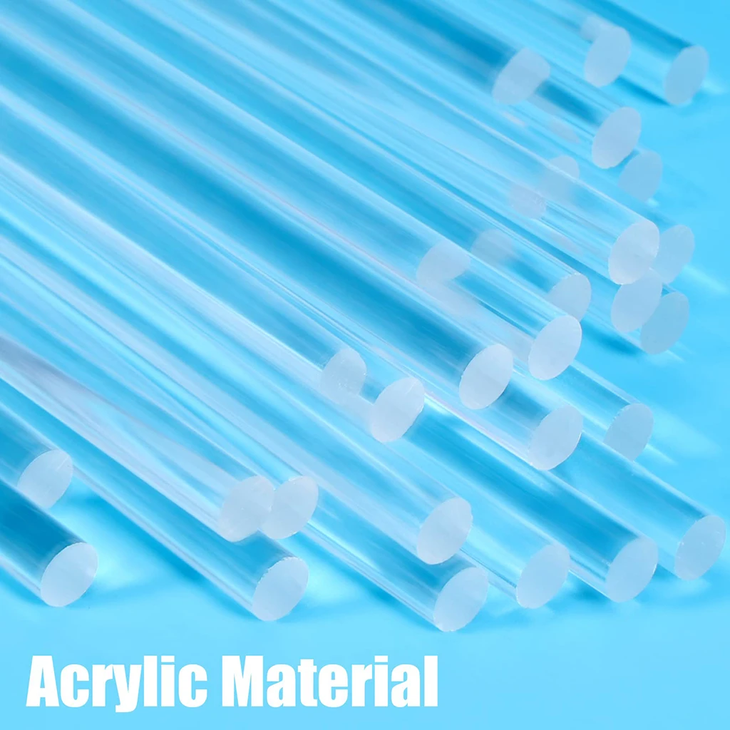 Alternative view of 16/18 Inch Plant Stakes Acrylic Plant Stakes Garden Stakes Orchid Stakes,Plant Sticks Plant Support Stakes with 20 PCS Clear Dra