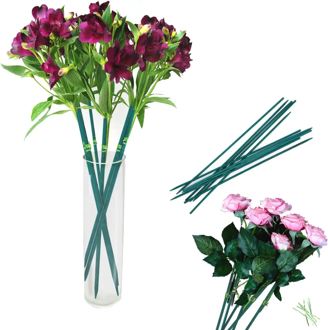 Alternative view of 25pcs Bamboo Plant Stakes,Plant Sticks Support,Floral Plant Support Wooden,Indoor Gardening Plant Supports,Wooden Sign Posting G