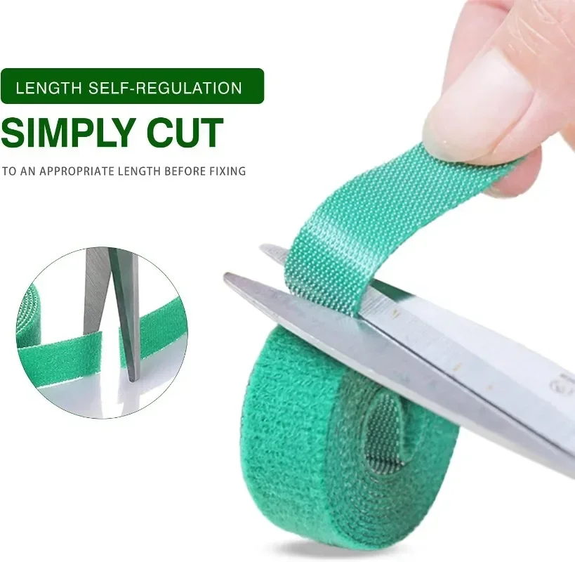 Alternative view of 20/2M Nylon Plant Ties Plant Bandage Hook Tie Loop Adjustable Plant Support Reusable Fastener Tape for Home Garden Accessories