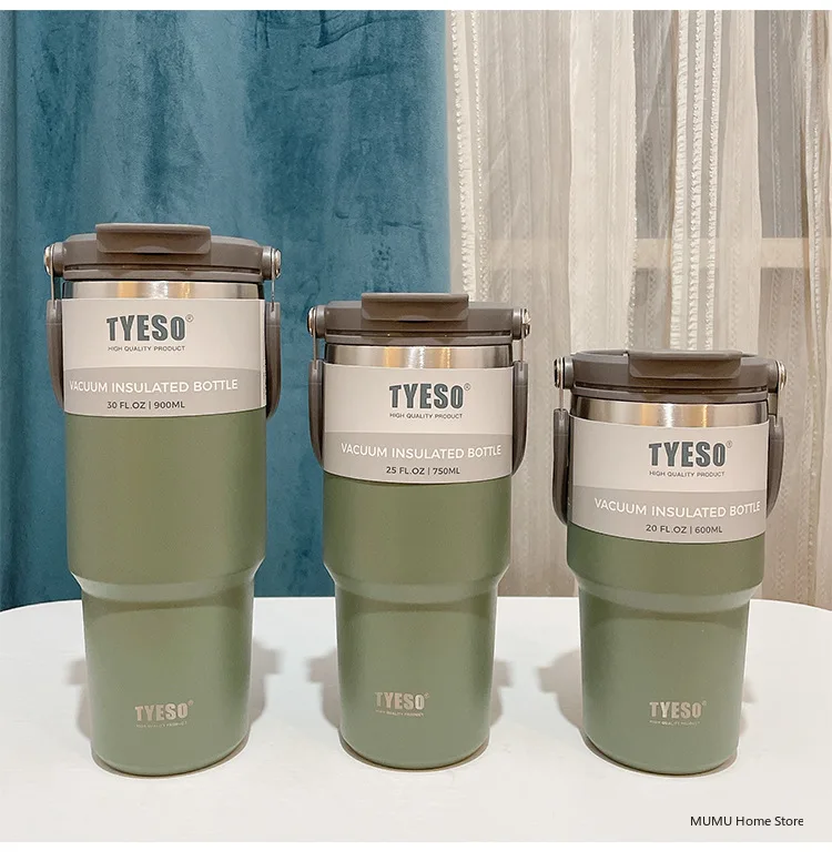 Tyeso Coffee Cup Thermos Bottle Stainless Steel Vacuum Thermal Insulated Mug Cold And Hot Travel Mug Vacuum Flask Water Bottle