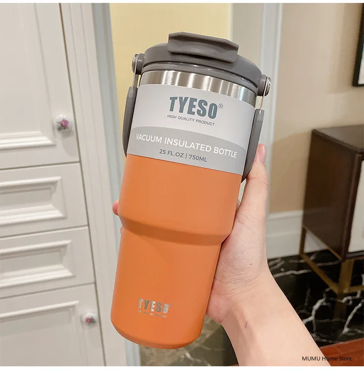 Tyeso Coffee Cup Thermos Bottle Stainless Steel Vacuum Thermal Insulated Mug Cold And Hot Travel Mug Vacuum Flask Water Bottle
