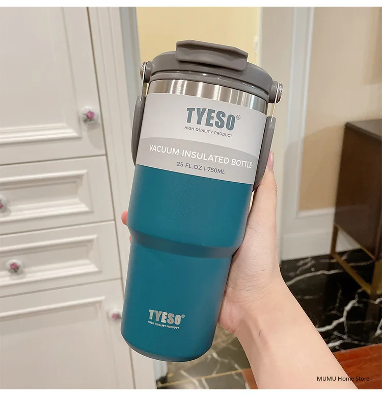 Tyeso Coffee Cup Thermos Bottle Stainless Steel Vacuum Thermal Insulated Mug Cold And Hot Travel Mug Vacuum Flask Water Bottle