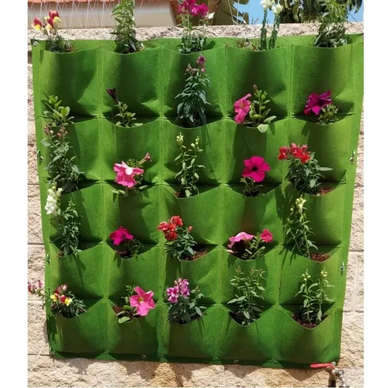 Alternative view of NEW Wall Hanging Pockets Planting Bags Flower Pot Home Garden Grow Bag Garden Planter Vertical Suculentas Plant Pot Home Decor