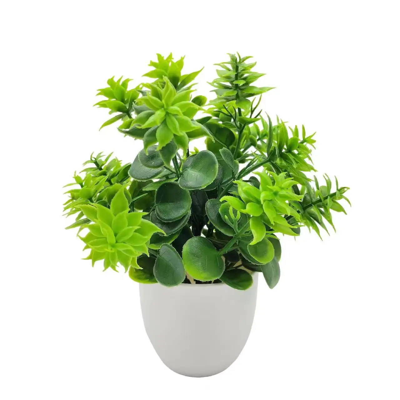Alternative view of 1pc Artificial Plants with Plastics Pots Perfect Greenery for Home DecorationsOffice Desk Living Room and Bedroom Decoration