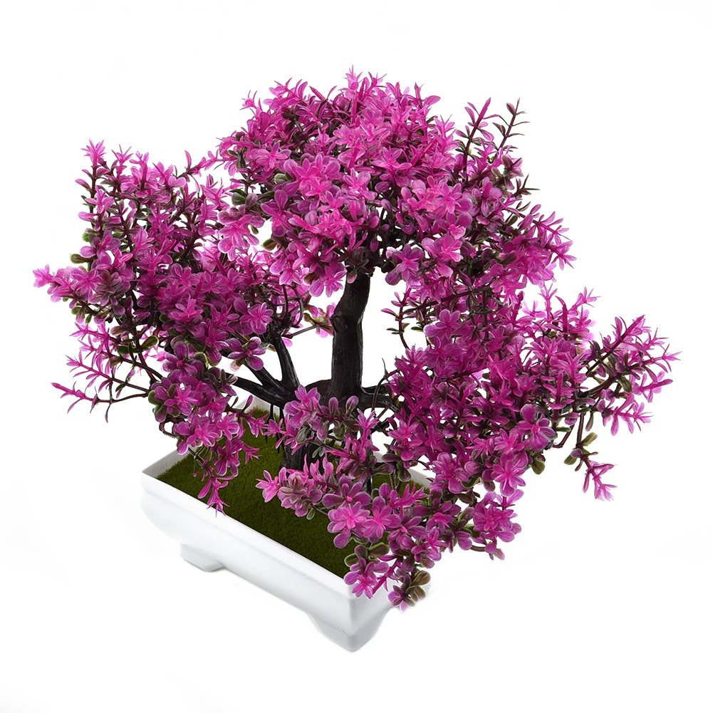 Alternative view of Artificial Plants Bonsai Small Tree Pot Fake Plant Flowers Potted Ornaments For Garden Decor Home Room Table Decor
