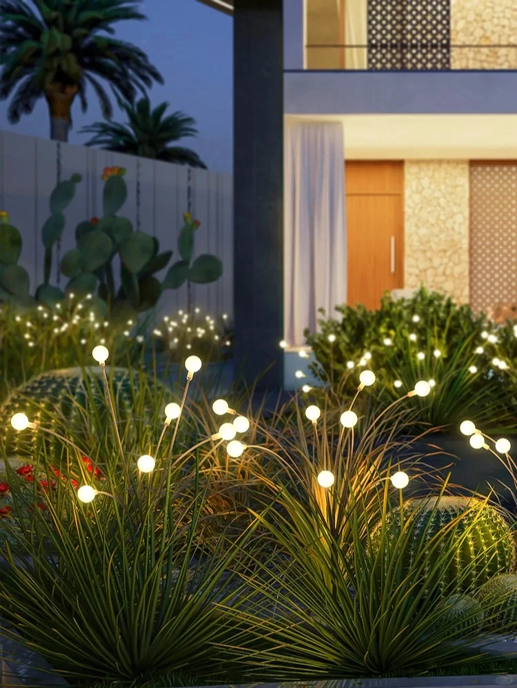 Three Headed Firefly Solar Outdoor Waterproof Firefly Lamp Courtyard Garden Layout Atmosphere Decoration Creative Outdoor Lawn