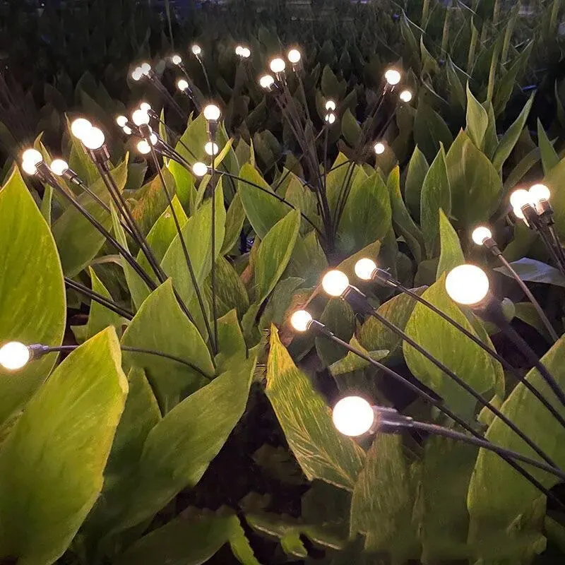 Three Headed Firefly Solar Outdoor Waterproof Firefly Lamp Courtyard Garden Layout Atmosphere Decoration Creative Outdoor Lawn