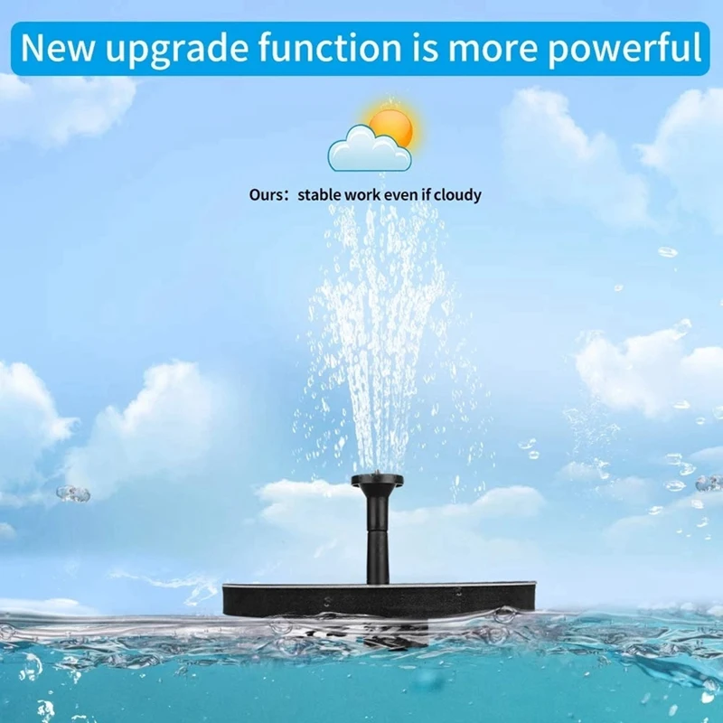 Alternative view of Solar Fountain Pump Water Pump With 6 Nozzles For Bird Bath Ponds Garden,Swimming Pool Fish Tank, Outdoor Solar Powered Fountain