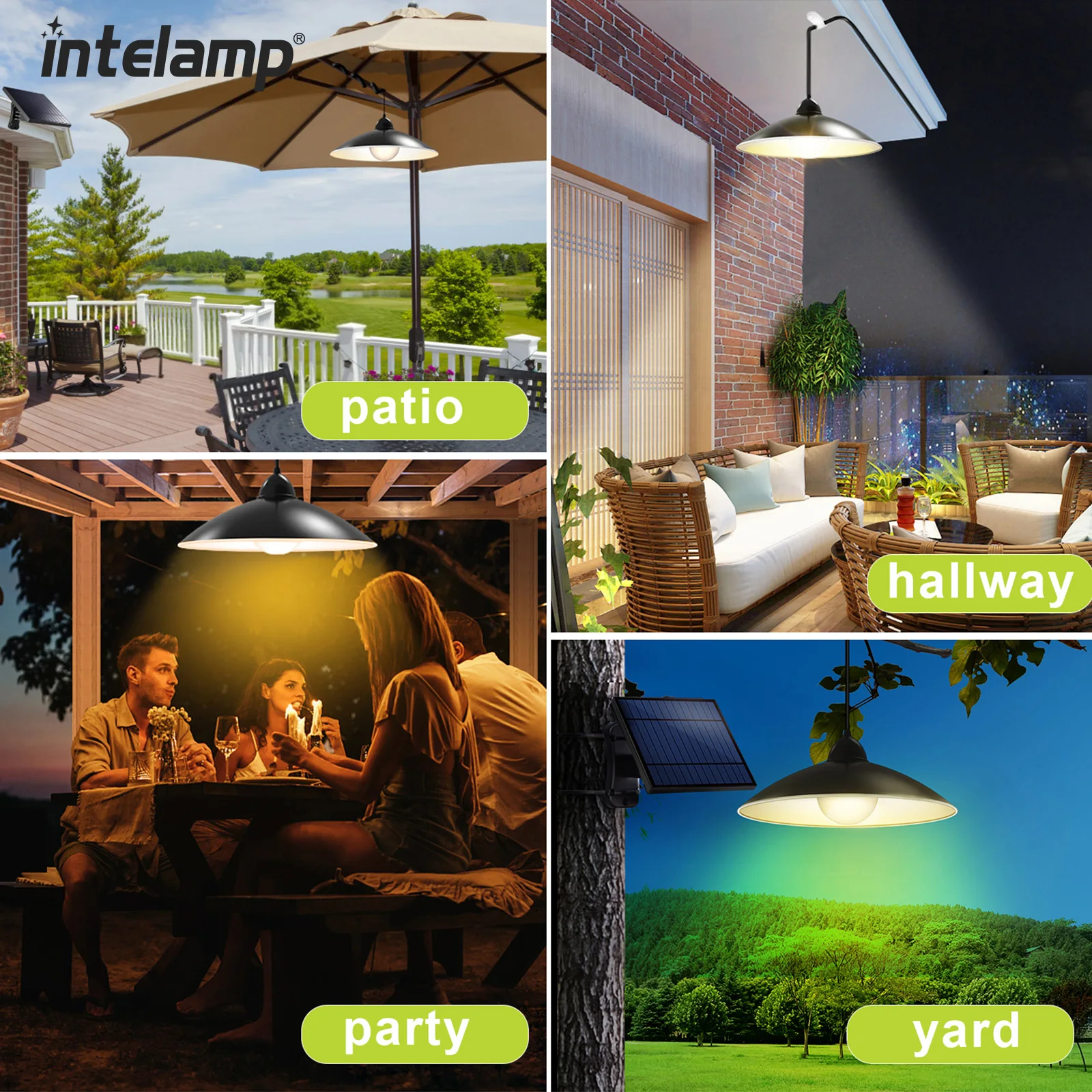 Garden PatioSolar Pendant Lights Super Bright Chandelier IP65 Waterproof Solar Lamp with A Remote Control solar lights outdoor - Image 3