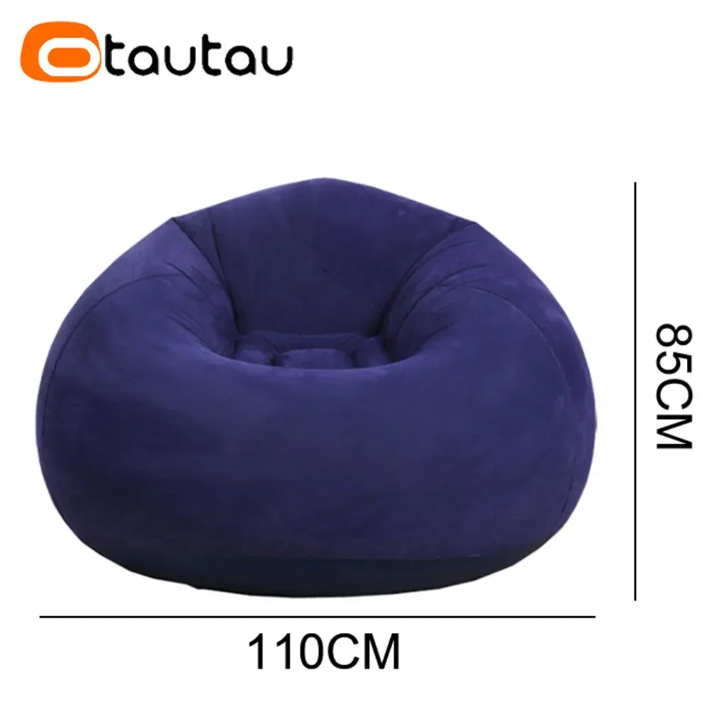 OTAUTAU Inflatable Sofa Outdoor Portable Camping Couch Folding Garden Chair Comfy Lazy Pouf Sac Space Saving Furniture SF028