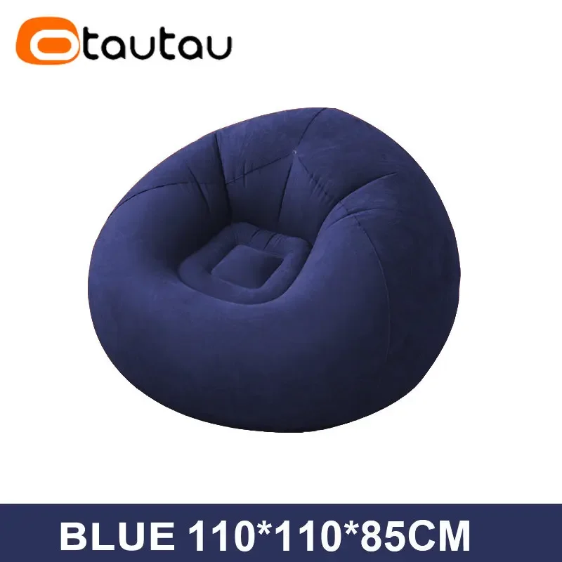 OTAUTAU Inflatable Sofa Outdoor Portable Camping Couch Folding Garden Chair Comfy Lazy Pouf Sac Space Saving Furniture SF028