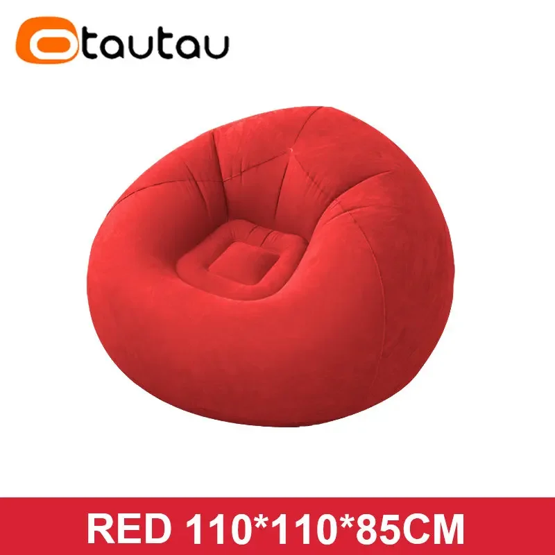 OTAUTAU Inflatable Sofa Outdoor Portable Camping Couch Folding Garden Chair Comfy Lazy Pouf Sac Space Saving Furniture SF028