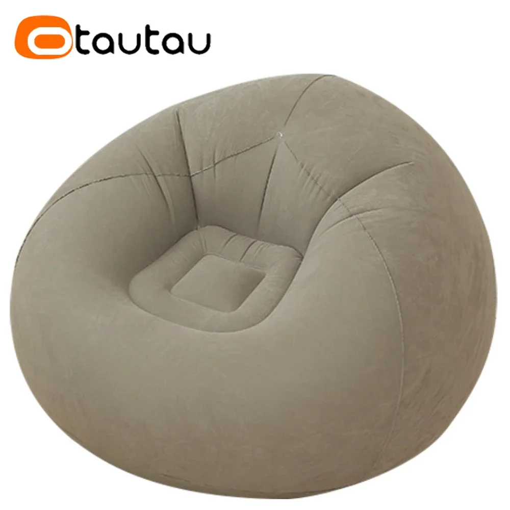 OTAUTAU Inflatable Sofa Outdoor Portable Camping Couch Folding Garden Chair Comfy Lazy Pouf Sac Space Saving Furniture SF028