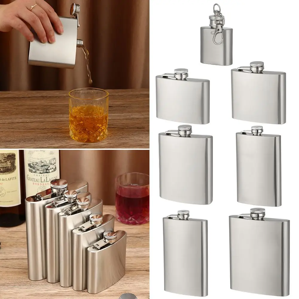 Stainless Steel Hip Flask Portable Liquor Flask Leakproof Drinking Bottle Alcohol Wine Whiskey Holder Drinkware Wedding Party
