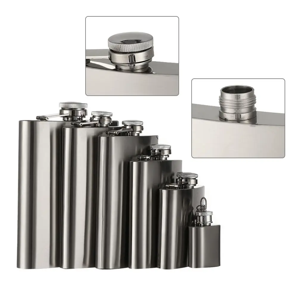 Alternative view of Stainless Steel Hip Flask Portable Liquor Flask Leakproof Drinking Bottle Alcohol Wine Whiskey Holder Drinkware Wedding Party