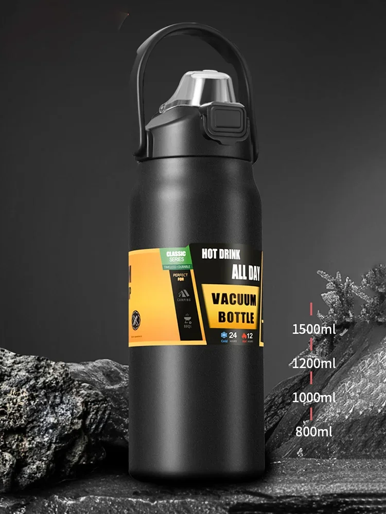 Alternative view of Cold and Hot Thermos with with Straw 304 Stainless Steel Thermal Mug Tumbler Vacuum Flasks Coffee Cup Sports Water Bottle