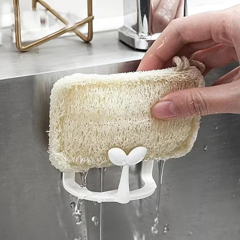 Alternative view of Multifunctional Kitchen Sink Organizer with Suction Cup Sponge Holder Scouring Pad Storage Rack Hook Home Supplies для кухни