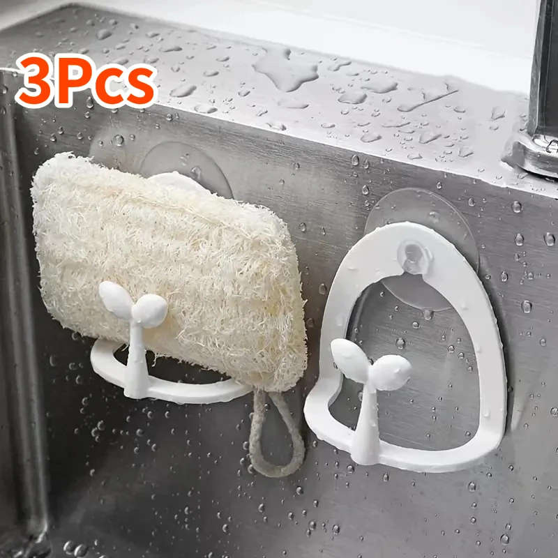 Multifunctional Kitchen Sink Organizer with Suction Cup Sponge Holder Scouring Pad Storage Rack Hook Home Supplies для кухни