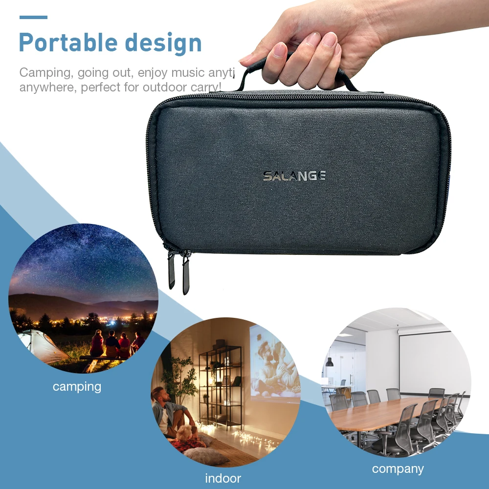 Salange HY300 HY320 Storage Case Travel Carry Projector Bag for Samsung Freestyle Zipper Protector Carrying Bags Home Storage