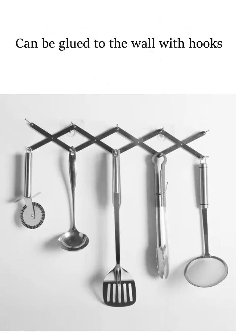 Alternative view of Stainless Steel Bowl Dish Organizer Pot Lid Rack Pan Retractable Foldable Plate Holder Shelf Tableware Storage Kitchen Gadgets