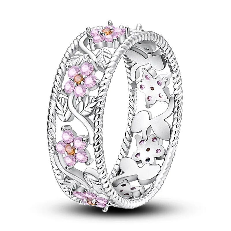 New Rings For Women 100% 925 Sterling Silver Star Moon Colorful Zircon Rings Fine Wedding Engagement Birthday Jewelry Gifts