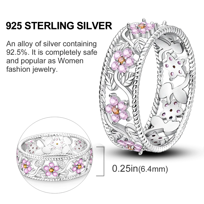 New Rings For Women 100% 925 Sterling Silver Star Moon Colorful Zircon Rings Fine Wedding Engagement Birthday Jewelry Gifts