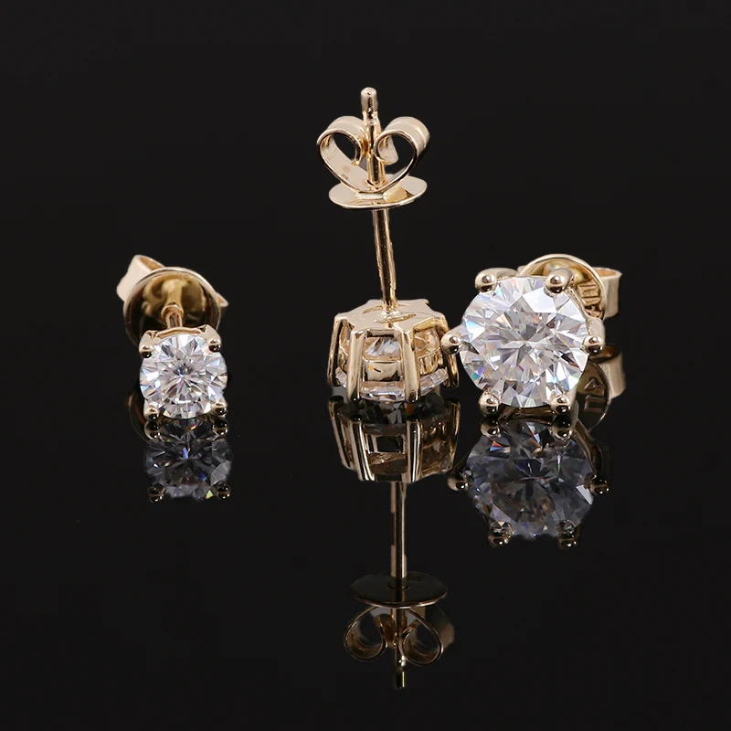 COSFIX Moissanite Stud Earrings For Women 0.2-5ct D Color Moissanite Earrings Fashion Round Women Moissanite Stud Earring 2024 COSFIX Moissanite Stud Earrings For Women 0.2-5ct D Color Moissanite Earrings Fashion Round Women Moissanite Stud Earring 2024