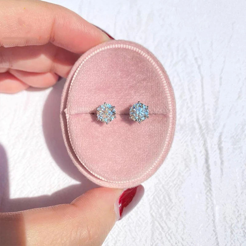 COSFIX Moissanite Stud Earrings For Women 0.2-5ct D Color Moissanite Earrings Fashion Round Women Moissanite Stud Earring 2024 COSFIX Moissanite Stud Earrings For Women 0.2-5ct D Color Moissanite Earrings Fashion Round Women Moissanite Stud Earring 2024