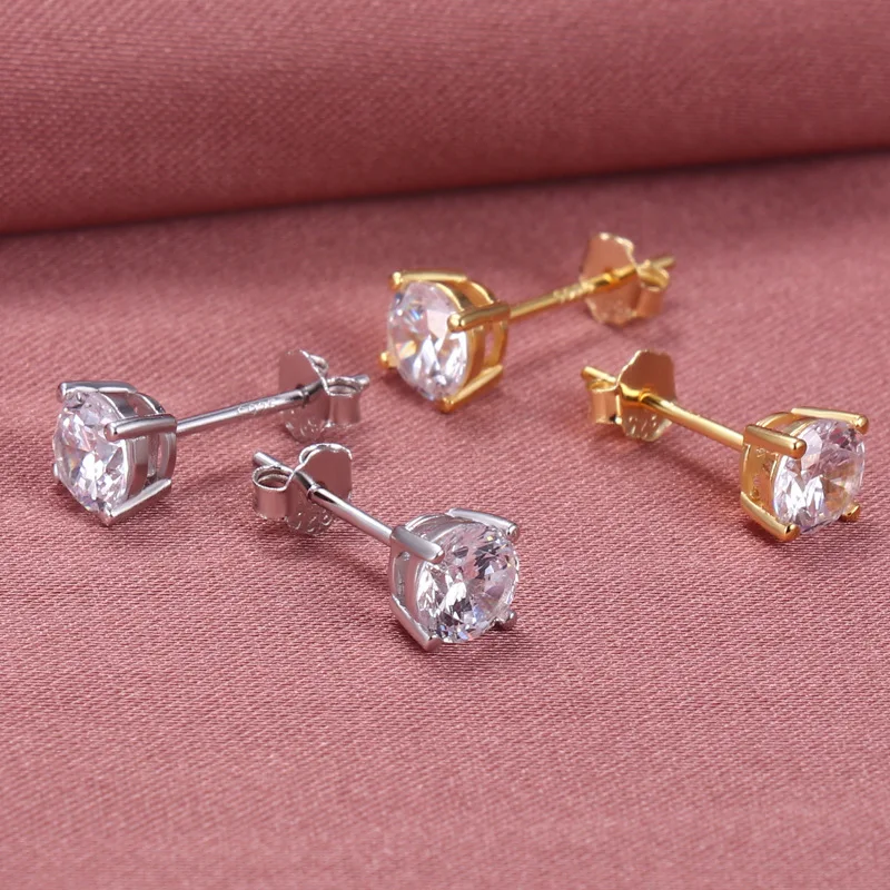COSFIX Moissanite Stud Earrings For Women 0.2-5ct D Color Moissanite Earrings Fashion Round Women Moissanite Stud Earring 2024 COSFIX Moissanite Stud Earrings For Women 0.2-5ct D Color Moissanite Earrings Fashion Round Women Moissanite Stud Earring 2024
