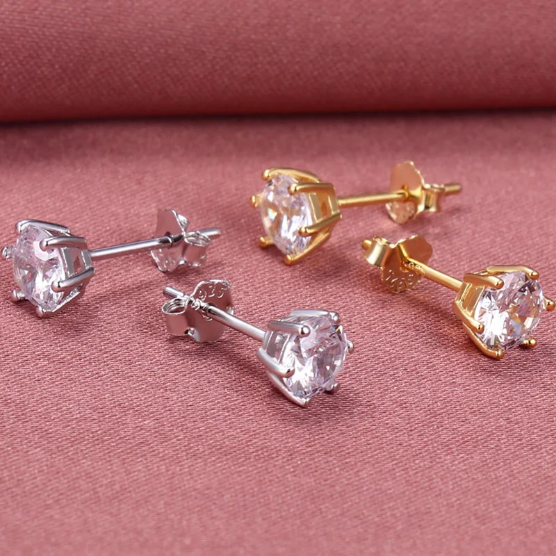 COSFIX Moissanite Stud Earrings For Women 0.2-5ct D Color Moissanite Earrings Fashion Round Women Moissanite Stud Earring 2024 COSFIX Moissanite Stud Earrings For Women 0.2-5ct D Color Moissanite Earrings Fashion Round Women Moissanite Stud Earring 2024