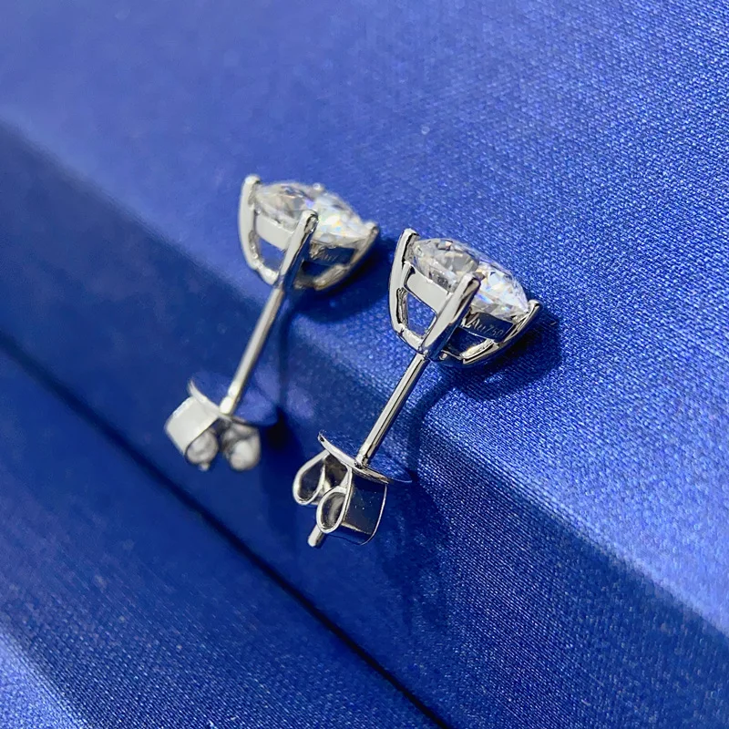 COSFIX Moissanite Stud Earrings For Women 0.2-5ct D Color Moissanite Earrings Fashion Round Women Moissanite Stud Earring 2024 COSFIX Moissanite Stud Earrings For Women 0.2-5ct D Color Moissanite Earrings Fashion Round Women Moissanite Stud Earring 2024
