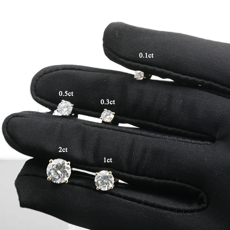 COSFIX Moissanite Stud Earrings For Women 0.2-5ct D Color Moissanite Earrings Fashion Round Women Moissanite Stud Earring 2024 COSFIX Moissanite Stud Earrings For Women 0.2-5ct D Color Moissanite Earrings Fashion Round Women Moissanite Stud Earring 2024