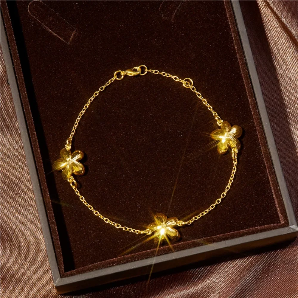 Alternative view of Light Luxury Simple Women's Blue Flower Bracelet Charm Valentine's Day Gift Street Niche Party Pop Fashion Bracelet Accessories