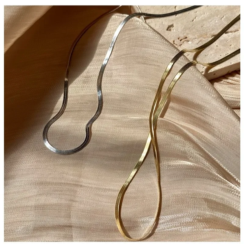 925 Sterling Silver fine 2.5MM Blade Chain Necklace for Women Men Luxury wedding party Jewelry  Holiday gifts