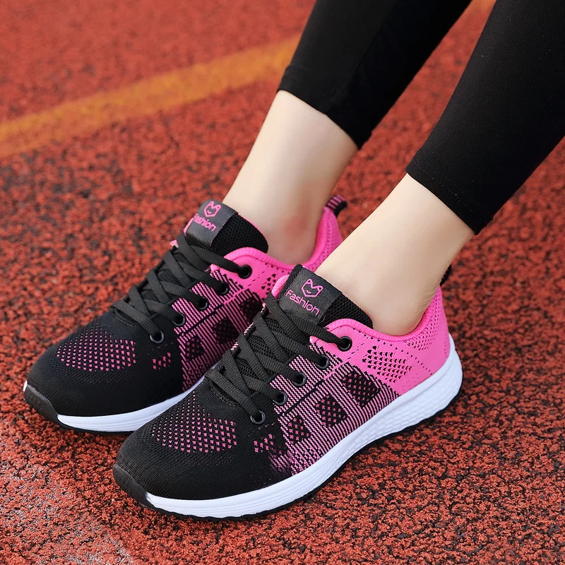 Alternative view of Breathable Women Running Shoes Lightweight Anti-slip Female Sports Shoes Outdoor Soft Women's Sneakers Lace Up Fashion Tennis
