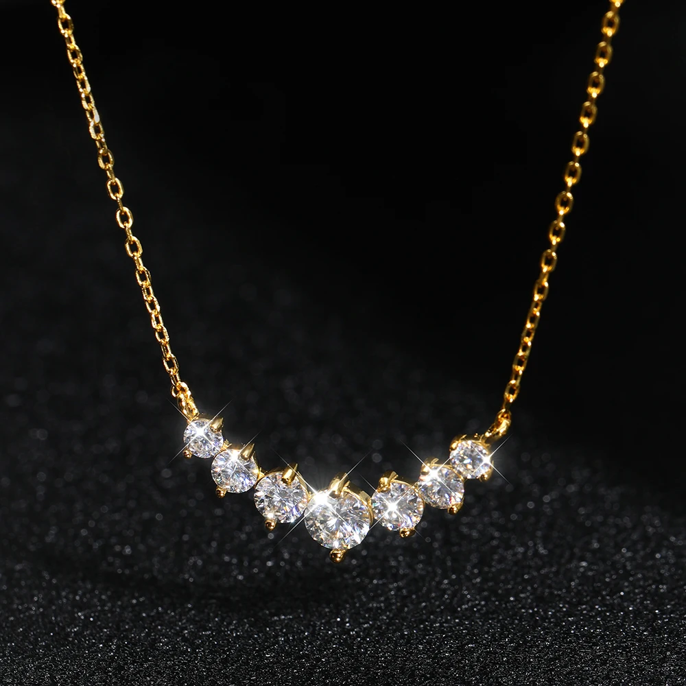 KNOBSPIN D VVS1 Moissanite Pendant Necklaces for Women Trendy Party Jewelry GRA Certified 925 Sliver Plated Yellow Gold Necklace KNOBSPIN D VVS1 Moissanite Pendant Necklaces for Women Trendy Party Jewelry GRA Certified 925 Sliver Plated Yellow Gold Necklace