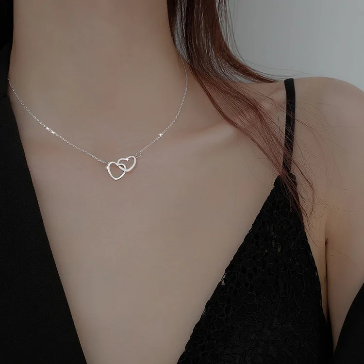 Alternative view of Luxury 18k Gold Heart Necklace Pendant for Women Christmas Fine Jewelry Bijoux Femme Bizuteria Pendants Fox Charm Cute/Romantic