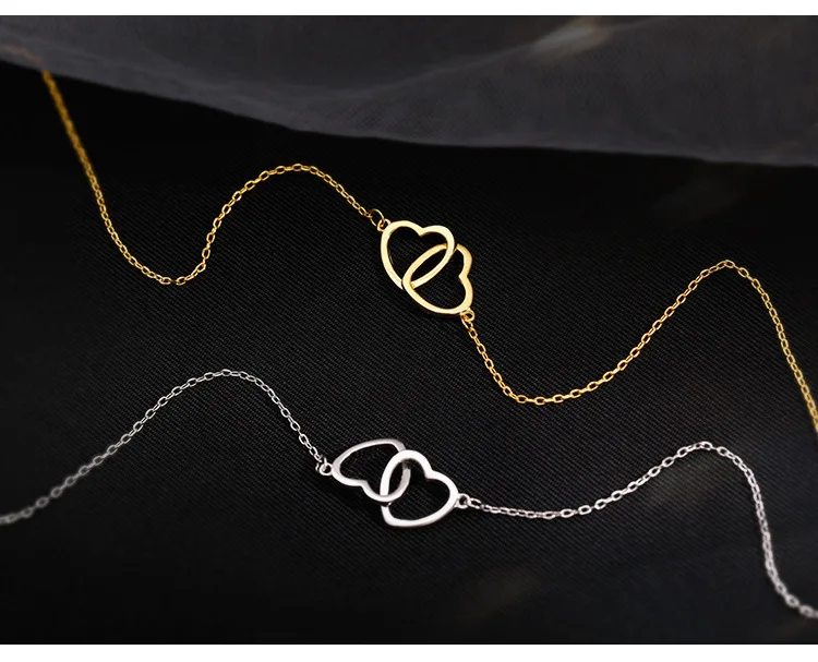 Luxury 18k Gold Heart Necklace Pendant for Women Christmas Fine Jewelry Bijoux Femme Bizuteria Pendants Fox Charm Cute/Romantic