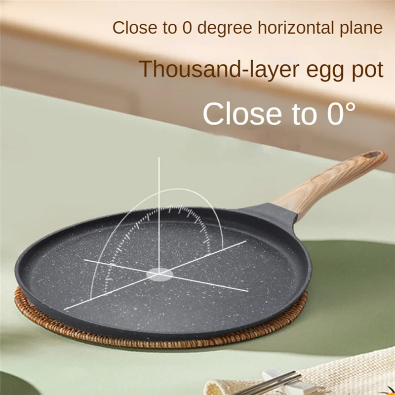 Alternative view of Non Stick Crepe Pan, Granite Coating Dosa Pan for Cooking, Flat Skillet for Tortillas, Omelette, Pancake Maker